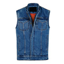 "Denim Dynamite: Stylish Blue Vest for All Occasions" Leathers Crafted
