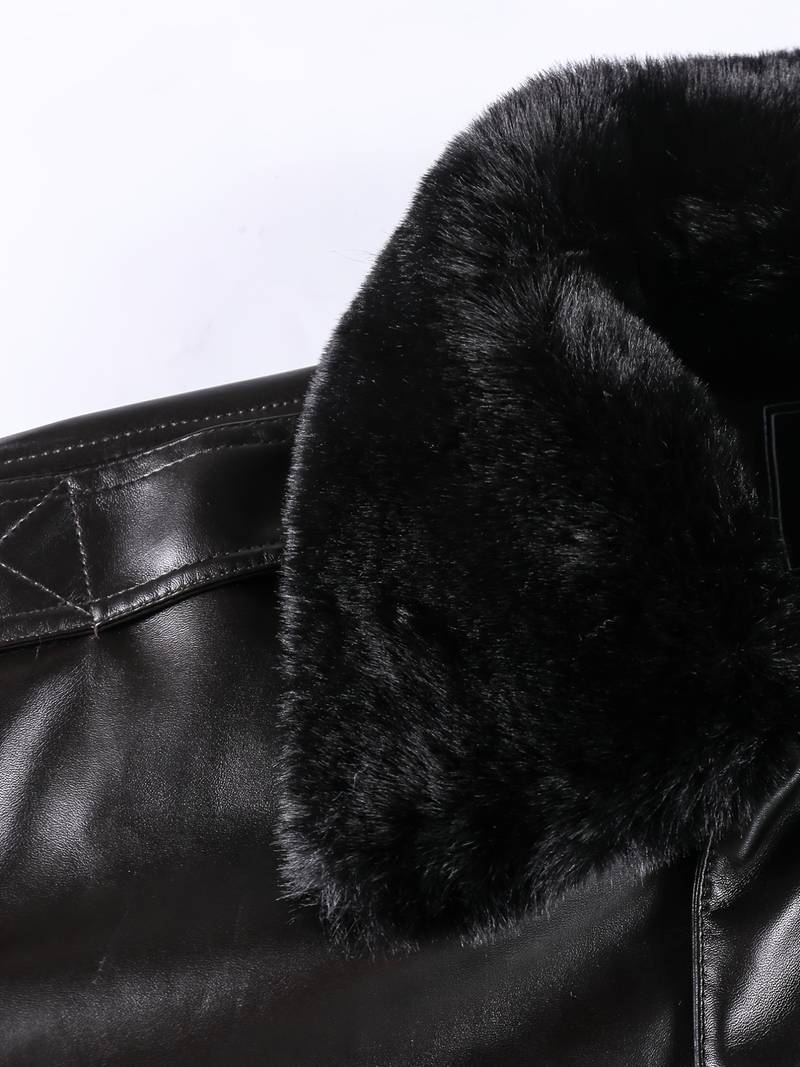 Men's Leather Sherpa-Lined Jacket / Fashion Jacket Leathers Crafted