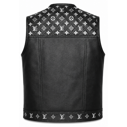 Custom Motorcycle Rider Leather Waistcoat