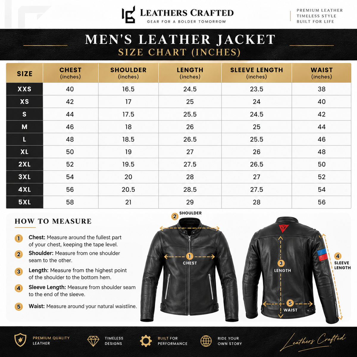 Men's Black Leather Motorcycle Jacket – Racing Style Biker Jacket