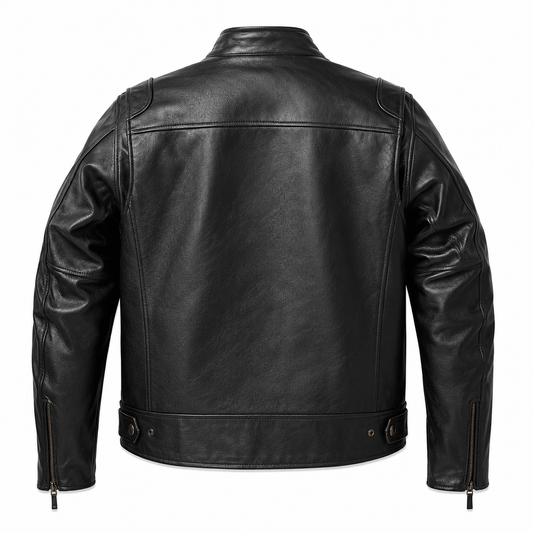 Harley-Davidson Men's Armored Leather Jacket – Genuine Black Biker Jacket with Padded Shoulders