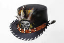 "Skull-Style Leather Hat with White Laces" Leathers Crafted