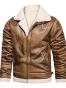 Matte Brown Leather Fur Jacket – Luxe Warmth with a Rugged Edge Leathers Crafted