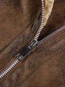 Men's Leather Real Furr jacket soothy and warm Leathers Crafted