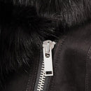 Women's Black Toscana Shearling Leather Vest Leathers Crafted