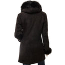 Women’s Black Sheepskin Shearling Parka Leathers Crafted