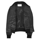 Women’s Quilted Black Bomber Leather Jacket Leathers Crafted