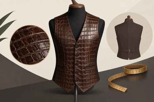 Crocodile Leather Vest Built for a Custom Fit