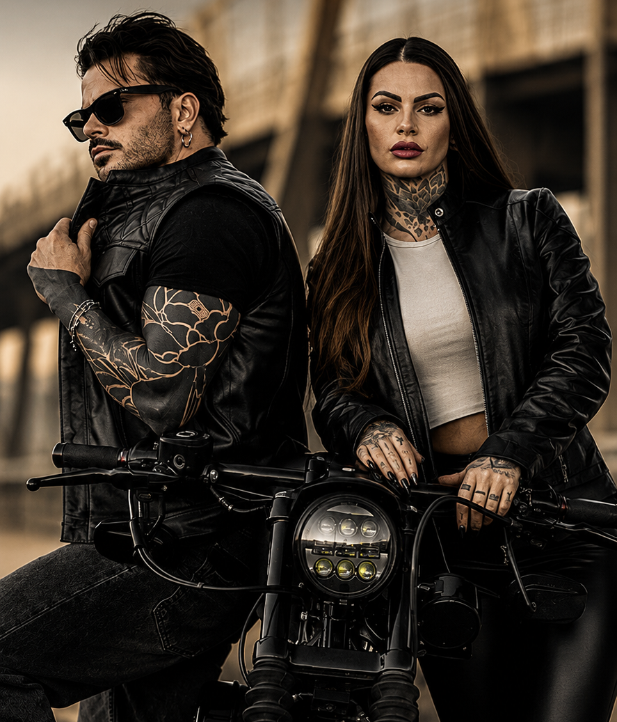 Handmade women's leather jackets collection featuring premium genuine leather biker jackets, moto jackets, and stylish outerwear by Leathers Crafted