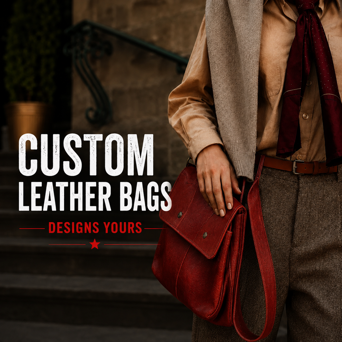 Handmade leather bags collection featuring premium leather laptop bags, motorcycle saddle bags, messenger bags, travel bags, and genuine leather accessories by Leathers Crafted