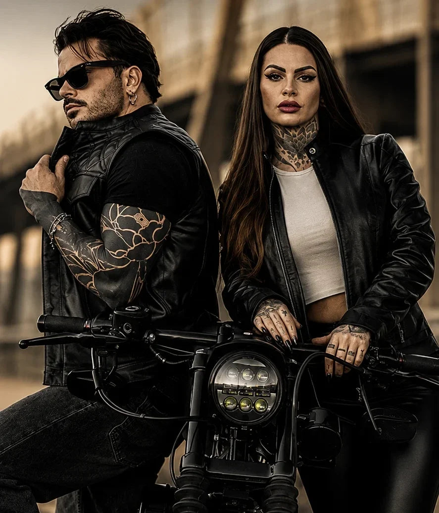 Handmade women's leather jackets collection featuring premium genuine leather biker jackets, moto jackets, and stylish outerwear by Leathers Crafted