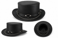 Leathers Crafted™ Midnight Chain Leather Top Hat