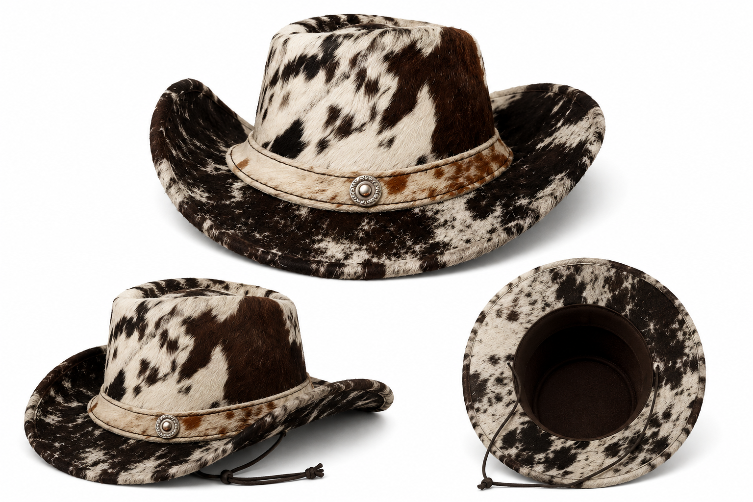 Leathers Crafted™ Premium Cowhide Leather Cowboy Hat