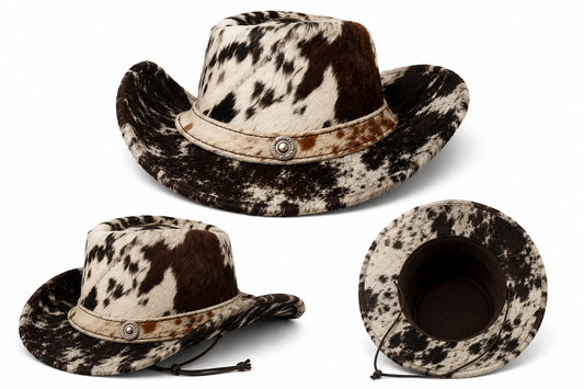 Leathers Crafted™ Premium Cowhide Leather Cowboy Hat