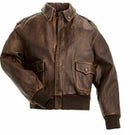 Men Brown Vintage Style Bomber Jacket Leathers Crafted