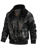 Men's Leather Sherpa-Lined Jacket / Fashion Jacket Leathers Crafted