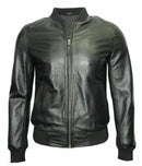 Black Bomber Jacket For Men Leathers Crafted