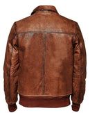 Vintage Dark Brown Leather Biker Jacket Leathers Crafted
