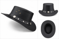Leathers Crafted™ Midnight Frontier Leather Cowboy Hat
