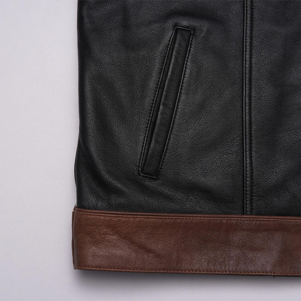 Enduring Style: Charming Brown Leather Biker Vest Leathers Crafted