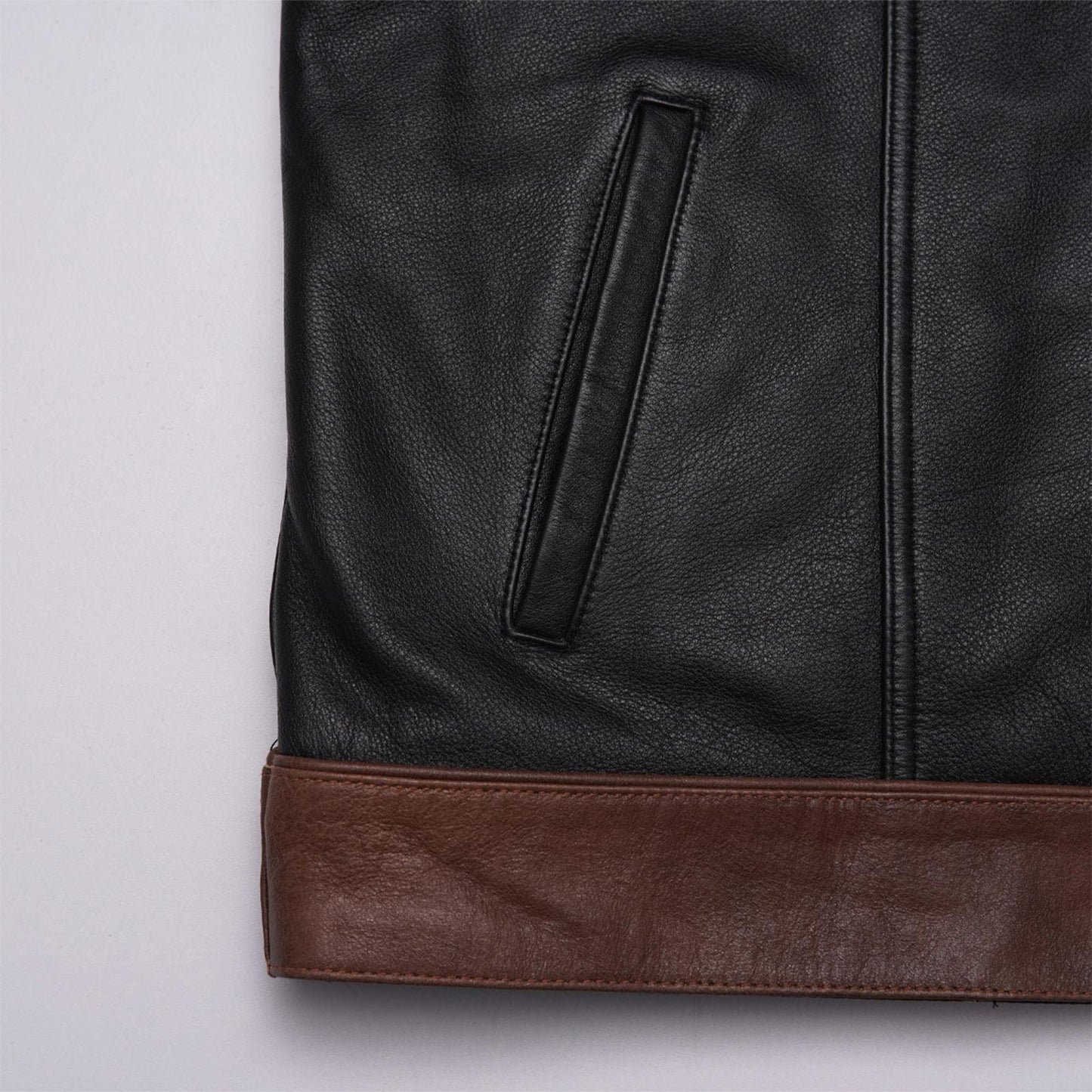 Enduring Style: Charming Brown Leather Biker Vest Leathers Crafted