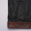 Enduring Style: Charming Brown Leather Biker Vest Leathers Crafted