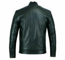 Black Leather Biker Jacket With Shoulder Panel Leathers Crafted