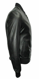 Black Bomber Jacket For Men Leathers Crafted