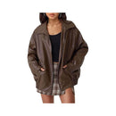 Belted Rider Brown Jacket for Women Leathers Crafted