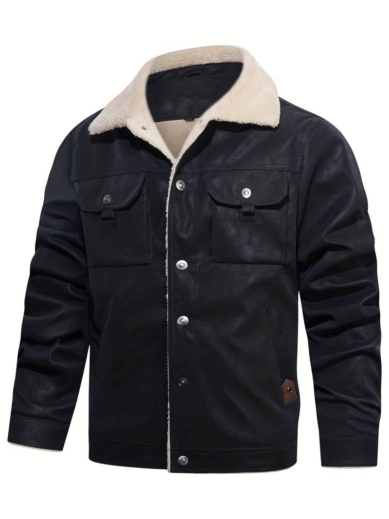 Men's Leather Real Furr jacket Leathers Crafted