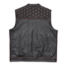 Handmade Black Leather Biker Vest / Motorcycle Vest Leathers Crafted