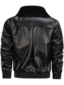 Men's Leather Sherpa-Lined Jacket / Fashion Jacket Leathers Crafted