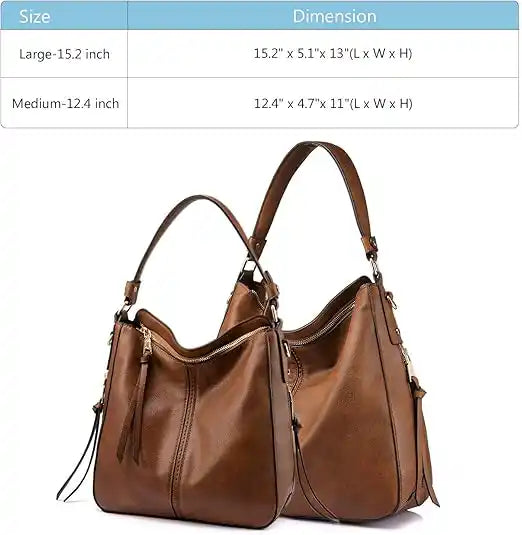 Handbags for Women Large Designer Ladies Hobo bag Bucket Purse Faux Leather Leathers Crafted