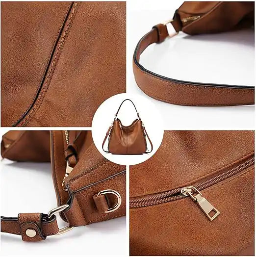 Handbags for Women Large Designer Ladies Hobo bag Bucket Purse Faux Leather Leathers Crafted
