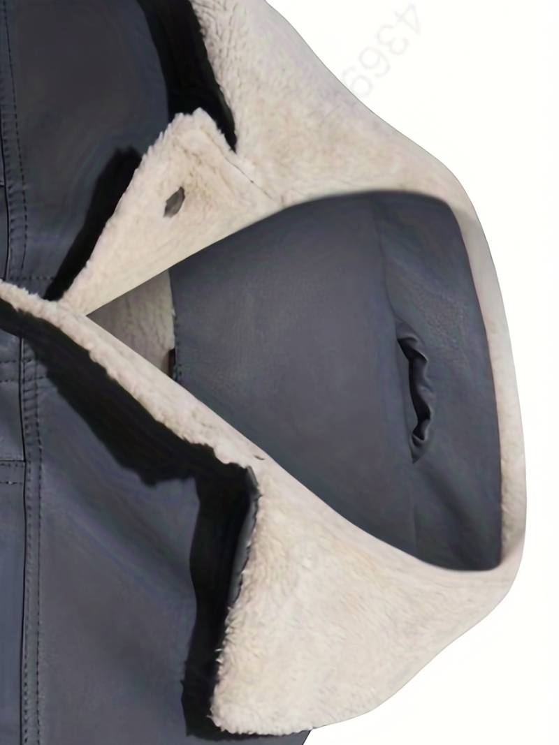 Men's Leather Sherpa-Lined Jacket / Fashion Jacket Leathers Crafted