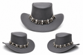 Leathers Crafted™ Shadow Fang Leather Cowboy Hat