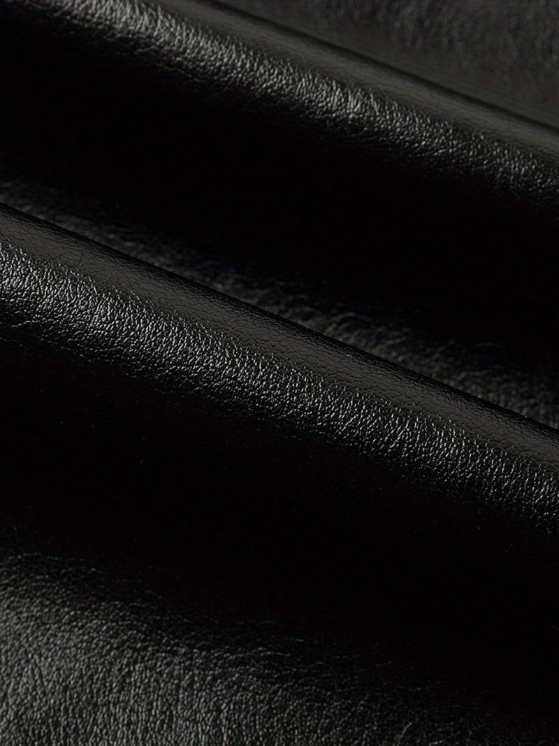 Long Black Leather Coat With Fur Leathers Crafted