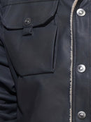"Men's Leather Real Fur jacket Leathers Crafted