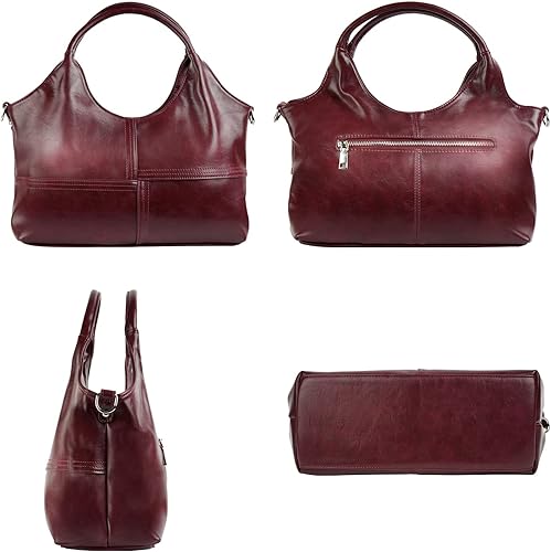 Womens Vegan Leather Handbags Tote Bag Shoulder Bag Top Handle Satchel Ladies Purse Crossbody Hobo Bag Leathers Crafted