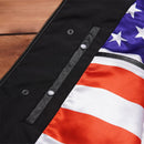 Stylish Diamond Quilted Black Leather Vest Featuring Double Stitching and Flag Liner Leathers Crafted