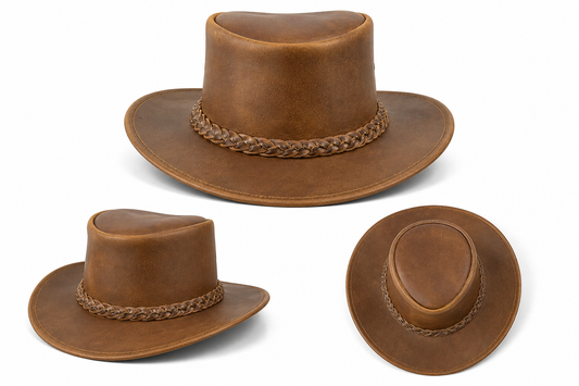 Leathers Crafted™ Frontier Heritage Leather Cowboy Hat