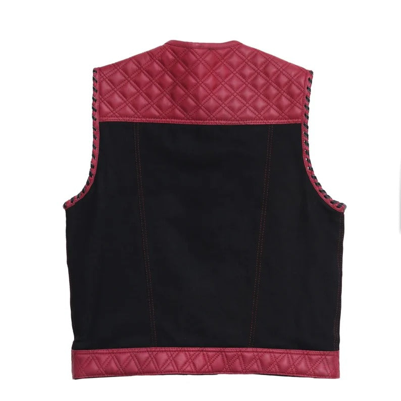 Outdoor leather vest/Riding vest Leathers Crafted