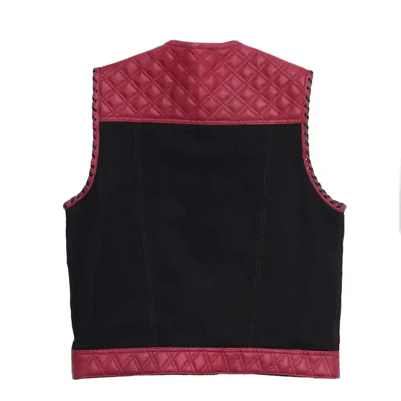 Outdoor leather vest/Riding vest Leathers Crafted