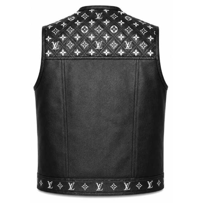 Custom Motorcycle Rider Leather Waistcoat