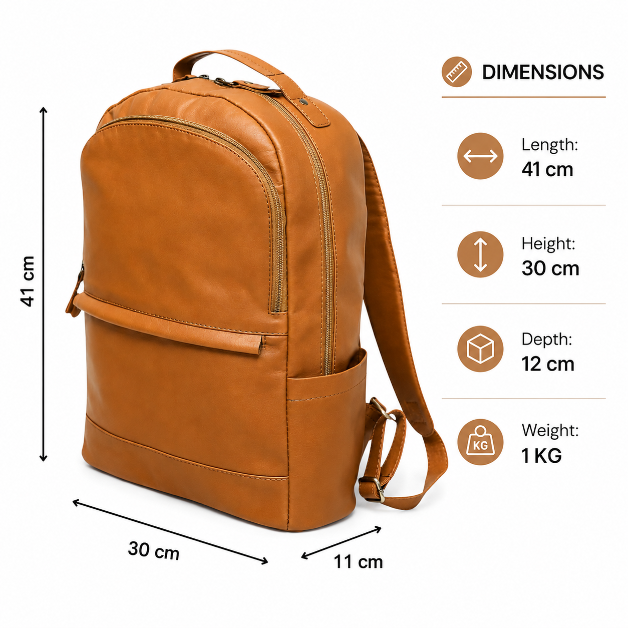 Premium Leather Backpack for Men & Women – Vintage Travel Laptop Backpack
