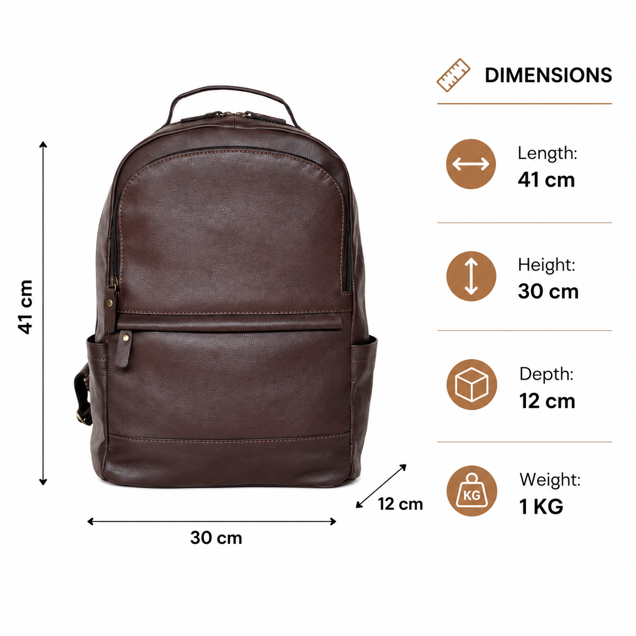 Premium Genuine Leather Backpack for Men & Women | Laptop, Office & Travel Backpack
