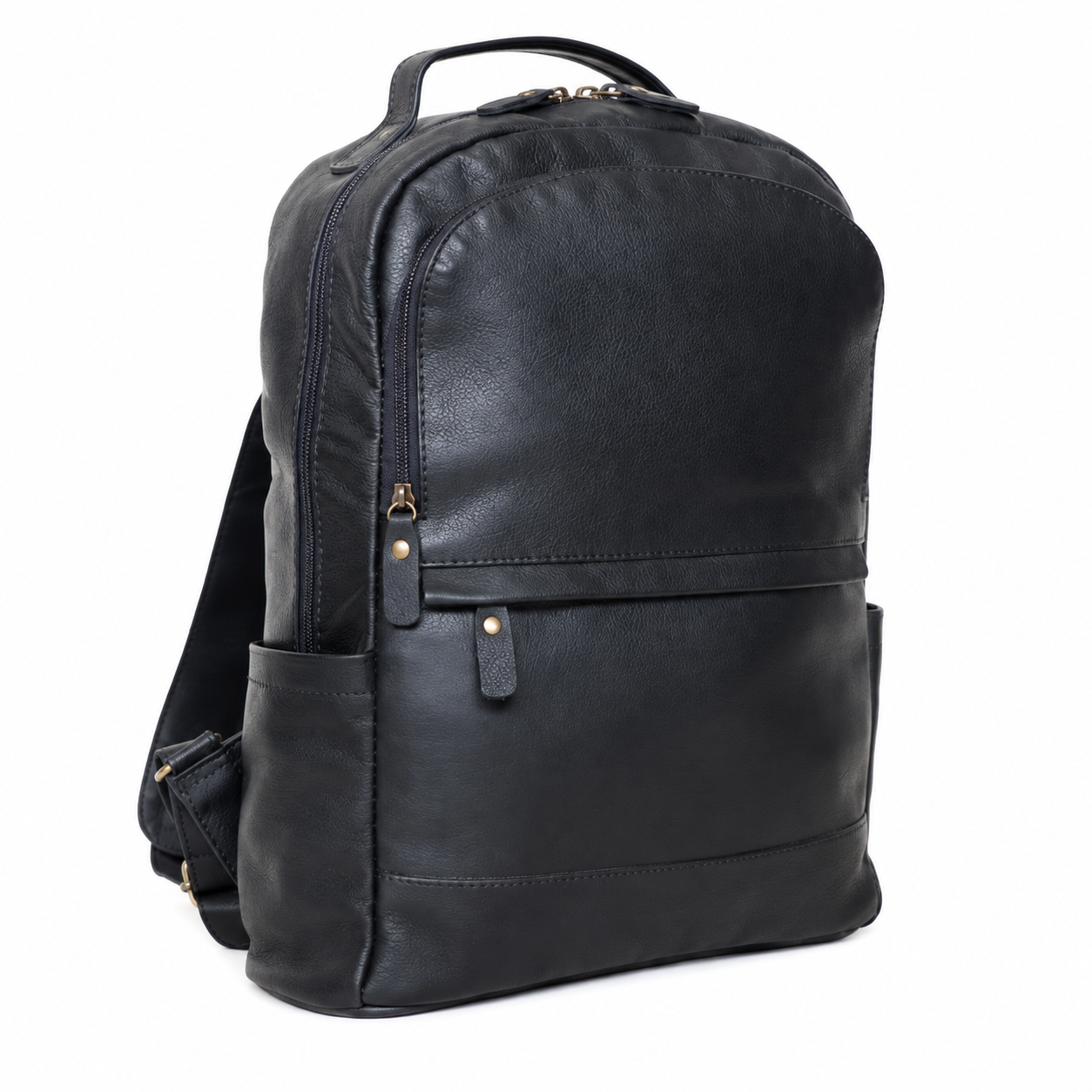 Premium Black Genuine Leather Laptop Backpack for Men & Women | Business, Travel & Everyday Backpack
