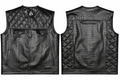 Black Crocodile Leather Vest for Men – Premium Motorcycle Club Biker Waistcoat