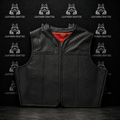 Dior Black Python Embossed Leather Biker Vest | Handmade Genuine Leather Motorcycle Vest | Leathers Crafted