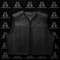 Premium Python Embossed LV style Leather Club Biker Vest | Genuine Handmade Leather Motorcycle Vest | Leathers Crafted